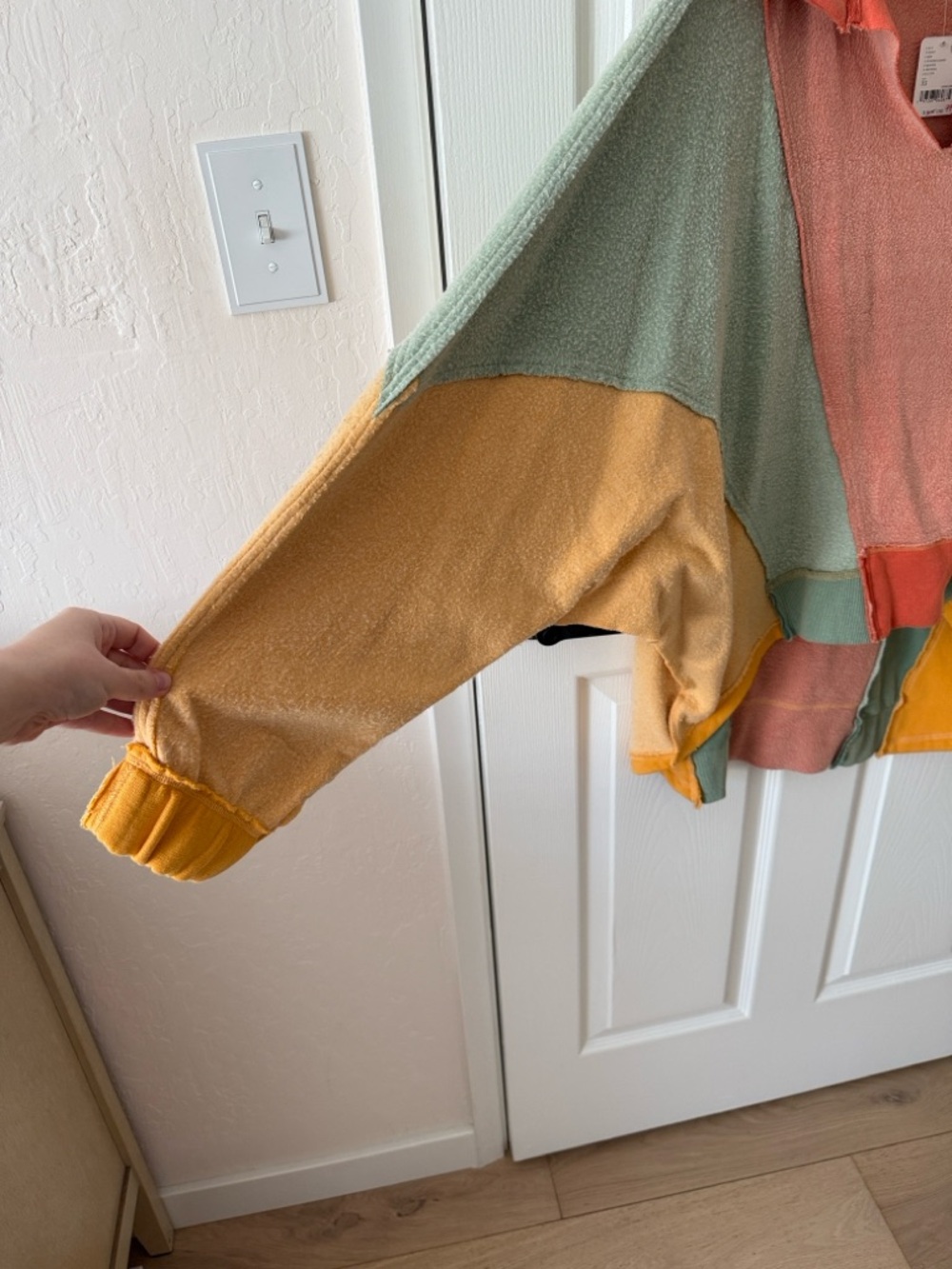 Free People Sidewalk colorblock Sweatshirt in Sunrise combo - Picture 7 of 11